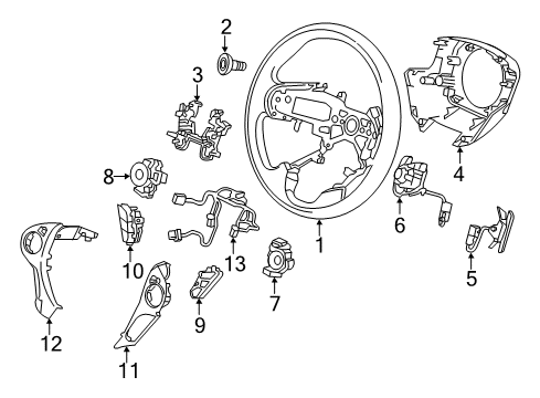 2014 Honda Accord Cruise Control System Radar Sub-Assy. Diagram for 36802-T3V-003