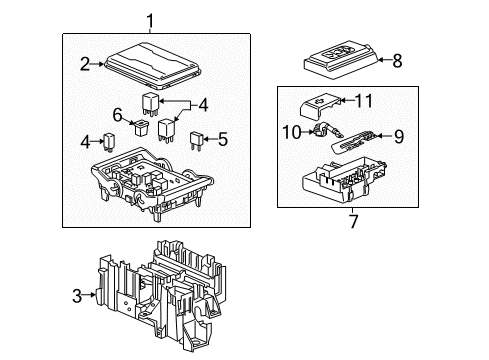 2018 Chevrolet Silverado 1500 Fuse & Relay Distribution Box Diagram for 84354721