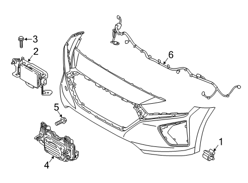 2018 Hyundai Ioniq Instruments & Gauges Unit Assembly-Smart Cruise Control Diagram for 96400-G7100