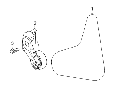 2022 Lexus NX250 Belts & Pulleys TENSIONER Assembly, V-Ri Diagram for 16620-25021