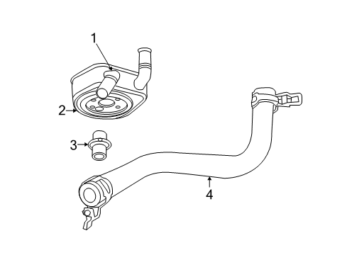 2008 Dodge Grand Caravan Oil Cooler Hose-Oil Cooler Outlet Diagram for 4677609AB