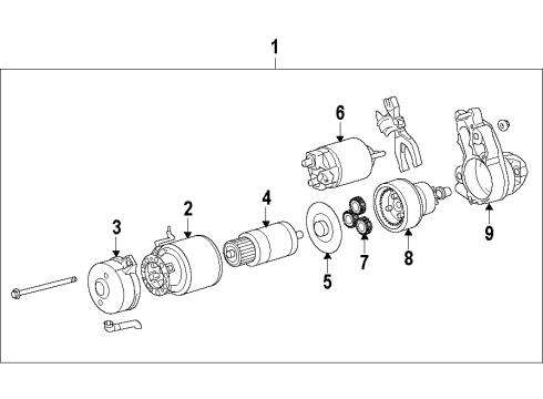 2012 Lexus LS460 Starter Yoke Assy, Starter Diagram for 28120-38060