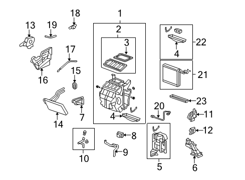 2012 Acura RDX Air Conditioner Duct Assembly, Heater (Driver Side) Diagram for 79101-STK-A41