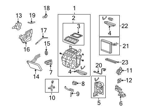 2012 Acura RDX Air Conditioner Thermistor, Air Conditioner Diagram for 80560-STK-A41