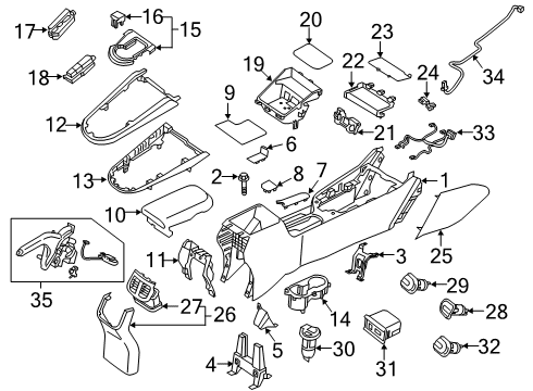 2020 Kia Forte Center Console Switch Assembly-INDICATO Diagram for 93310M6300