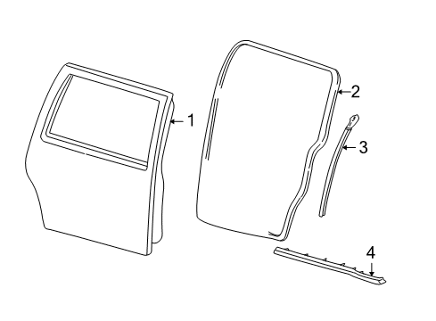 2007 Ford Freestar Side Loading Door - Door & Components Water Shield Diagram for 3F2Z-1726562-AA