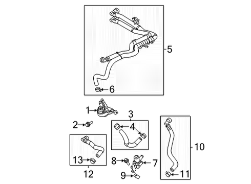 2021 Ford F-150 Water Pump Rear Support Bolt Diagram for -W714962-S437