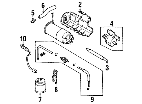 1998 Kia Sephia Powertrain Control Solenoid Valve Assembly Diagram for 0K2AA18740A