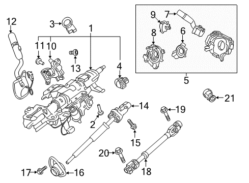 2020 Ford F-250 Super Duty Gear Shift Control - AT Sensor Diagram for HC3Z-3F818-A