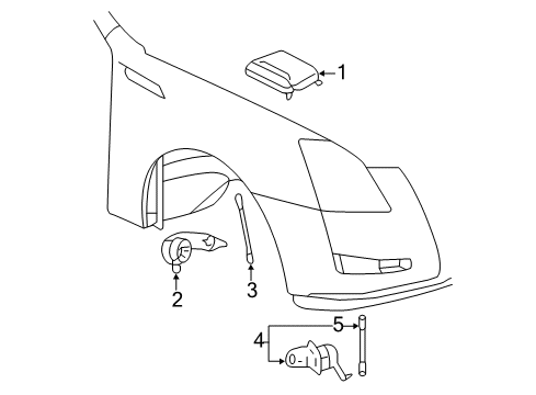 2008 Cadillac CTS Electrical Components Control Module Diagram for 25895403