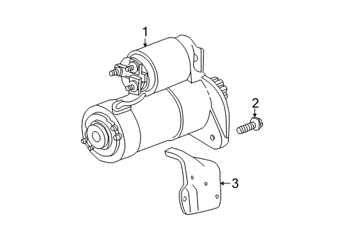 2005 Jeep Liberty Starter Engine Starter Diagram for RL041579AB