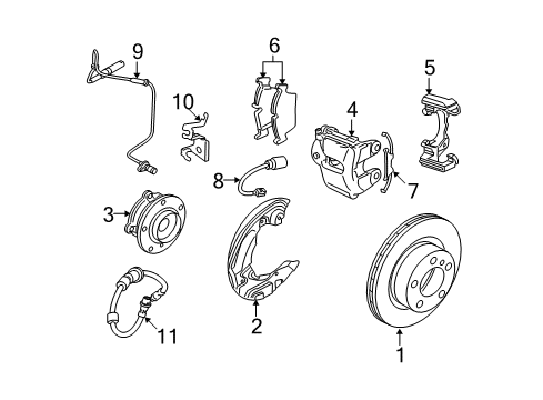 2009 BMW 335i Anti-Lock Brakes Protection Plate Left Diagram for 34116780215