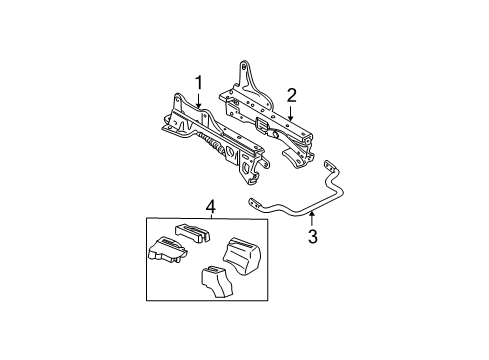 2004 Ford Taurus Tracks & Components Seat Track Diagram for YF1Z-5461704-AA