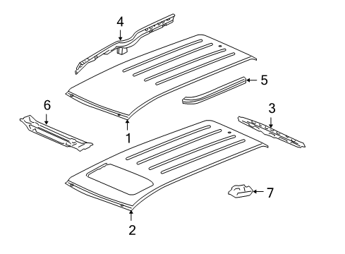 2008 Honda Odyssey Roof & Components Bracket, RR. Entertainment System Diagram for 62160-SHJ-A00ZZ