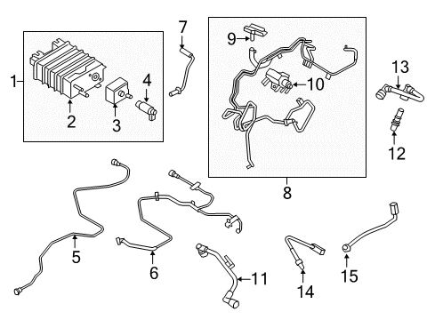 2019 Ford Edge Powertrain Control Crankcase Tube Diagram for K2GZ-6758-C