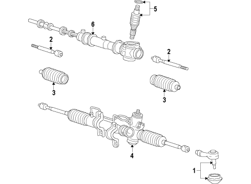 2011 Kia Sportage Steering Column & Wheel, Steering Gear & Linkage Gear Assembly-Steering Diagram for 565003W000