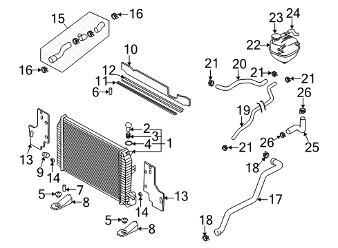 2004 Saab 9-3 Radiator & Components Insulator, Radiator Lower Diagram for 90091989