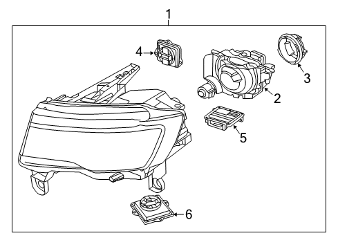 2019 Jeep Grand Cherokee Bulbs Part Diagram for 68426875AD