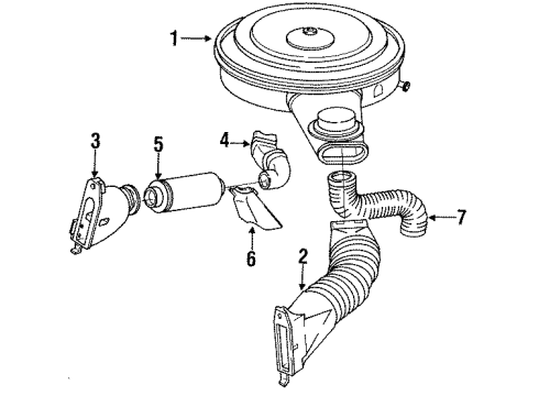 1988 Chevrolet S10 Air Inlet Tube-Engine Air Heat Stove Diagram for 14091885