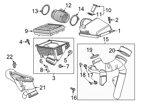 2017 Acura RLX Filters Filter Set, Fuel Diagram for 17048-TY3-000