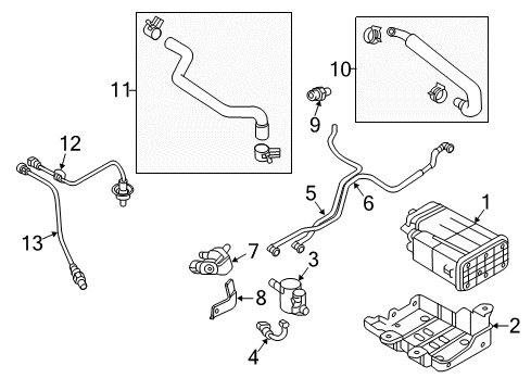 2018 Kia Sorento Powertrain Control CANISTER Assembly Diagram for 31420-B8500