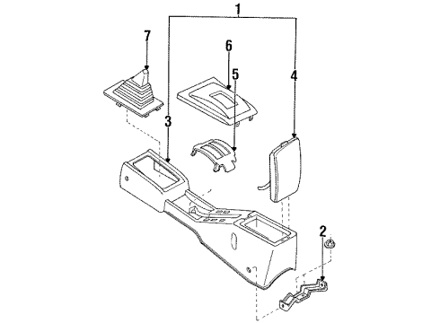 1992 Nissan Stanza Console Body-Console Diagram for 96911-65E00