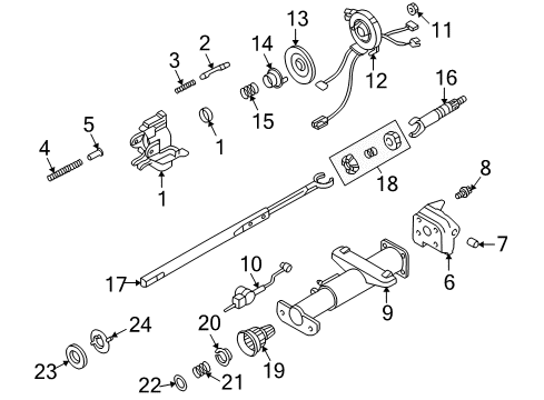 1997 Pontiac Trans Sport Steering Column Housing & Components, Shaft & Internal Components Lower Shaft Diagram for 26049702