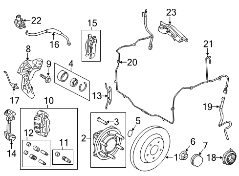 2007 Ford Expedition Brake Components Caliper Bleeder Screw Diagram for 7L1Z-2208-A