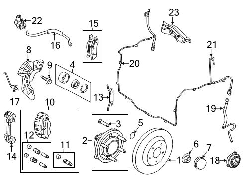 2017 Ford Expedition Front Brakes Caliper Diagram for AL3Z-2B120-C