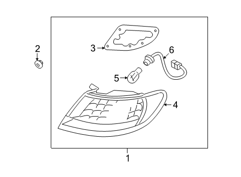 2011 Hyundai Azera Tail Lamps Pad-Rear Combination Outside Lamp Sealing Diagram for 92450-3L000