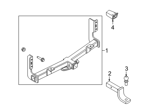 2015 Ford F-150 Trailer Hitch Components Trailer Hitch Diagram for FL3Z-19D520-A