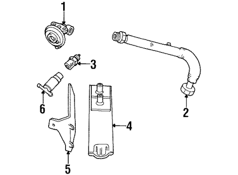 1994 Ford Taurus EGR System EGR Tube Diagram for F3DZ-9D477-F