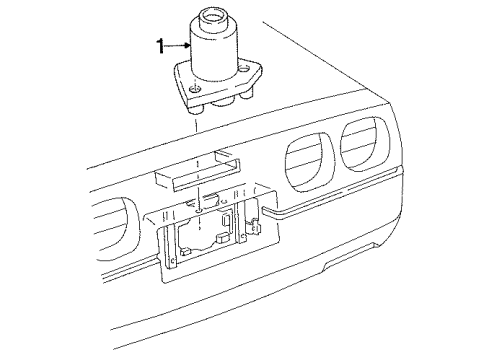 1992 Chevrolet Corvette License Lamps Lamp Asm-Spare Tire Diagram for 16509351