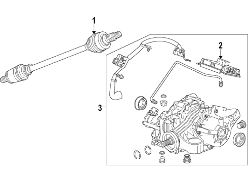 2019 Buick LaCrosse Rear Axle, Differential, Drive Axles, Propeller Shaft Drive Shaft Diagram for 84384689