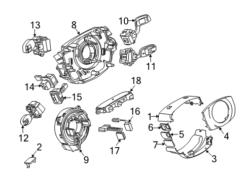 2004 BMW 745Li Shroud, Switches & Levers Gear Selector Switch Diagram for 61316927887