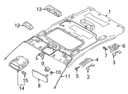 2020 Kia K900 Sunroof Lamp Assembly-Room Diagram for 92850J6000