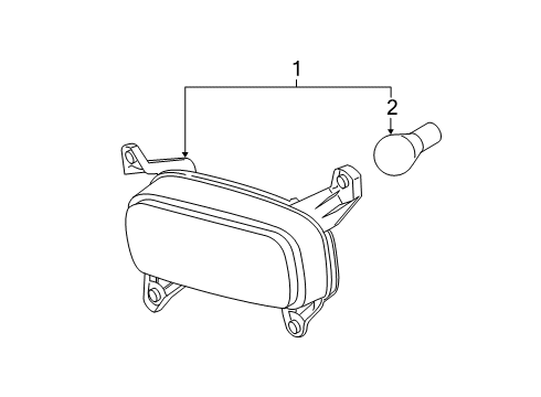 2021 Hyundai Venue Signal Lamps Bulb Diagram for 18642-21006