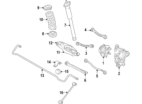 2008 Chrysler 300 Rear Suspension Components, Lower Control Arm, Stabilizer Bar Knuckle-Rear Diagram for 4782586AF