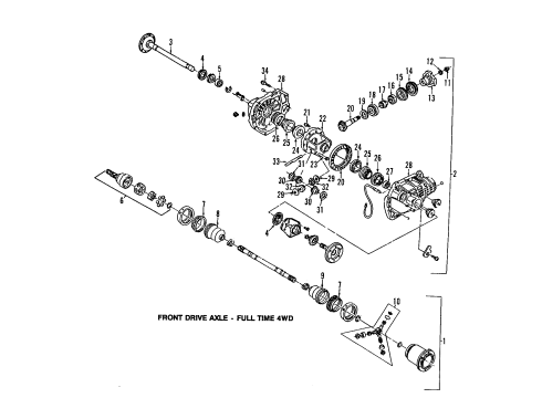 2007 Buick Rainier Front Axle, Axle Shafts & Joints, Differential, Drive Axles Front Differential Carrier (3.73 Ratio) Diagram for 15931324