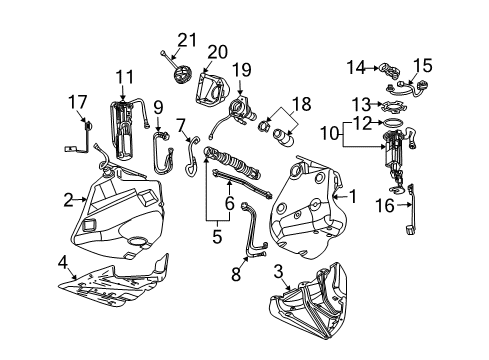 2008 Chevrolet Corvette Senders Fuel Gauge Sending Unit Diagram for 19420829