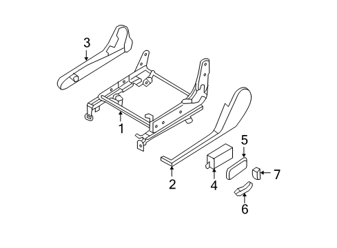 2009 Nissan Quest Power Seats Seat Slide Switch Diagram for 87016-ZE00A