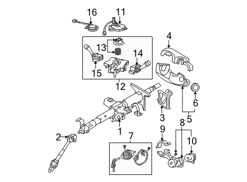 2005 Hyundai Tucson Steering Column & Wheel, Steering Gear & Linkage Cylinder Assembly-Steering & Ignition Lock Diagram for 81920-2EA00