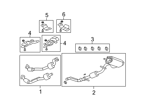 2009 Hummer H3 Exhaust Components Muffler W/Tailpipe Diagram for 25791351