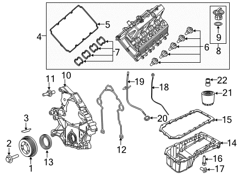 2021 Dodge Charger Filters Adapter-Oil Filter Diagram for 53010751AB