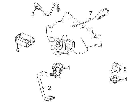 2001 Infiniti QX4 Emission Components Sensor-Boost Diagram for 22365-0Z800