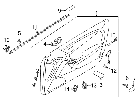 2016 Hyundai Genesis Coupe Interior Trim - Door Panel Assembly-Front Door Trim, RH Diagram for 82308-2M830-9P