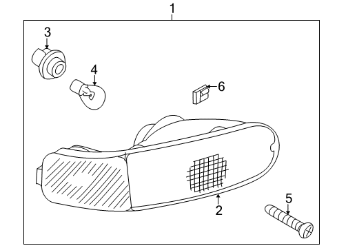 2001 Dodge Stratus Backup Lamps Lamp Diagram for MR566315