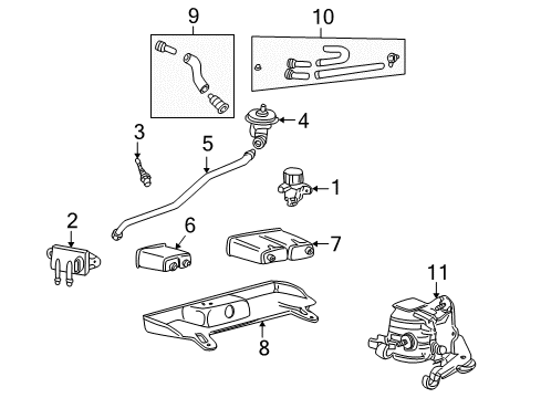 2002 Ford Thunderbird Powertrain Control Knock Sensor Diagram for XW4Z-12A699-BA