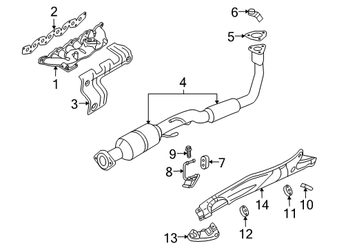2006 Jeep Liberty Exhaust Components, Exhaust Manifold ISOLATOR-Exhaust Diagram for 52101035