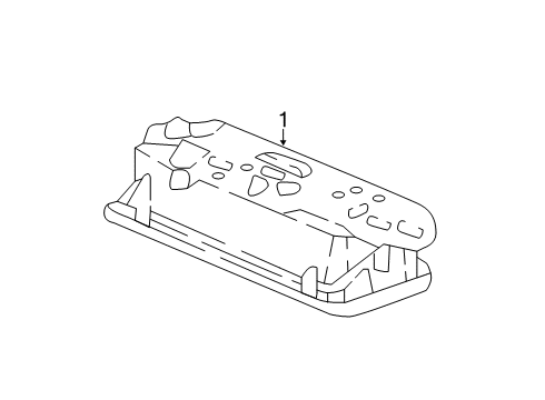 2020 Honda Insight License Lamps Light Assy., License Diagram for 34100-TVA-A01